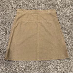 Max Studio Tan Faux Suede Skirt